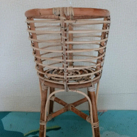 standing pot bunga rotan / dekorasi rumah