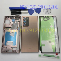 NOTE20 Full Housing Case Back Battery Cover+Front Screen Glass Lens+Middle Frame For Samsung Galaxy NOTE 20 Ultra
