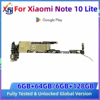 100% Original Mainboard Motherboard For Xiaomi Mi Note 10 Lite Note10Lite with ROM Circuits Card Fee Plate With Google Installed