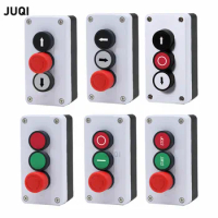 3-hole Push Button Switch Control Box Waterproof Button Arrow symbol Plastic Case Emergency Stop Reset Point Electric Box NO/NC