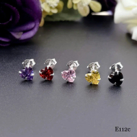 💥PROMO💥#E112C Minimal Simple and Elegant CZ Heart Stud Earrings-925 Sterling Silver (Subang) Origina