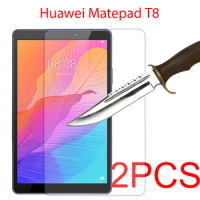2PCS tempered glass screen protector for Huawei matepad T8 8.0 8'' tablet screen protective film