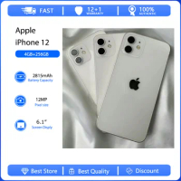 Apple iPhone 12 5G Face ID Mobile Phone Original Used Unlocked 6.1" 64/128/256GB ROM Hexa-core IOS 12MP Camera NFC Smartphones