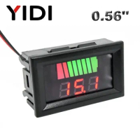 0.56'' LCD Digital Voltmeter 12V 24V 72V 84V Battery Capacity Indicator Lead Acid Power Car Motorcycle Voltage Tester Detector