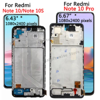 Amoled for Xiaomi Redmi Note 10 Pro LCD With Touch Screen Digitizer For Redmi Note10 Note 10s lcd M2101K7AI, M2101K7AG Display