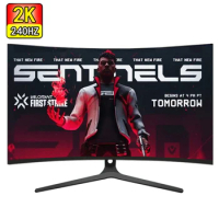 27 inch Curved Monitor Gamer 240hz 2k HD Gaming Displays LCD Computer Monitor PC HDMI/DP Compatible Monitors for Desktop 1MS