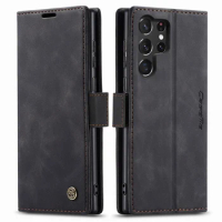 Fundas For Samsung Galaxy S23 Ultra Case Leather Magnetic Flip Wallet Card Slots Phone Shell For Samsung S23 Ultra Case S23ultra