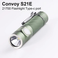 Convoy S21E Flashlight with SST40 Led Linterna High Power Type-C Rechargeable Torch 21700 Flash Light Camping Lamp Work Latarka