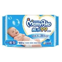 滿意寶寶 溫和純水一般型濕紙巾-補充包 (100入x12包x2箱)