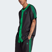 Adidas CL+ SS BB Shirt II5782 男 短袖 襯衫 亞洲版 休閒 復古 三葉草 寬鬆 黑綠