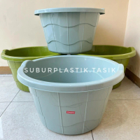 Bak Air Jumbo 45 Liter Jolang Baskom Cuci Mandi Plastik Tebal Pacific Hijau Abu Penyimpanan Murah Be