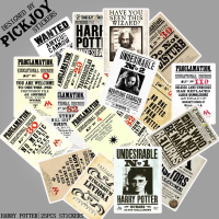พร้อมส่ง25แผ่น harry potter movie poster Sticker พีวีซี กันน้ำ  สเก็ตบอร์ด สติ๊กเกอร์