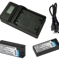 Battery (2-Pack) and Charger for Sony NP-FC10, NPFC10, NP-FC11, NPFC11 InfoLithium C Series