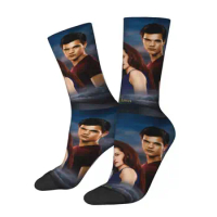 Funny Men's Breaking Dawn The Twilight Saga Dress Socks Unisex Comfortable Warm 3D Printed Vampire Fantasy Film Crew Socks