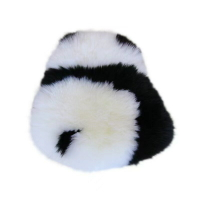 熊貓背影靠墊毛絨睡覺抱枕飄窗靠枕客廳沙發坐墊真羊毛