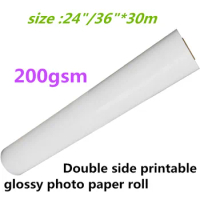 Wholesale 200gsm Double Side Glossy Inkjet Photo Printing Paper Roll