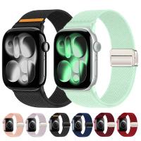 Elastic Nylon Loop Strap for Apple Watch Ultra 3 2 1,Series 11 10 9 8 7 6 5 4 3 2 1 SE