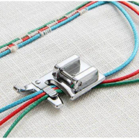 3 HOLE, CORDING SEWING PRESSER FOOT SNAP ON, COMPATIBLE FOR BROTHER, JANOME, TOYOTA, NEW SINGER DOMESTIC SEWING MACHINES 5BB5268