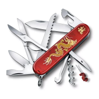 【Victorinox 瑞士維氏】瑞士刀 HUNTSMAN 2024 年龍年版中型袋裝刀( 1.3714.E13)