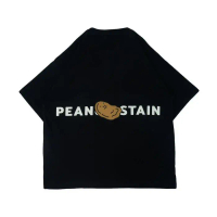 PEANUT STAIN - Big Logo Black Oversized Tshirt