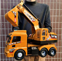 汽車模型 兒童工程車玩具套裝大號挖掘機大型挖土勾機模型男孩吊車貨車系列 限時88折