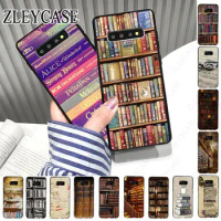 Library Books card Soft Phone Case For Samsung Galaxy Note9 note10plus note20ultra S23 S21FE S22PLUS S24ULTRA S20FE Coque Shell