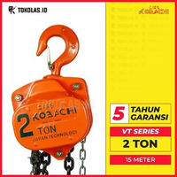 Kobachi Chain Block Takel Katrol Manual VT Jepang Japan Tech 2 Ton X 3 5 10 15 Meter 2T x 15M