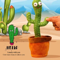 Dancing Cactus Plush Toy Talking Cactus Hot Dancing Cactus Musical Toy Photography Accessory Birthday Gift