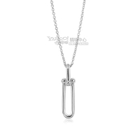 Tiffany &amp; Co. 紐約現代單扣環925純銀項鍊