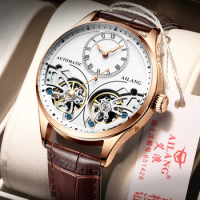 AILANG Watch Men's Double Flywheel Mechanical Watch Automatic Watch Men's Trend Watch Genuine Brand Luminous Waterproof