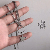The Goats Dept - The Star Chain Necklace Original / Kalung Rantai Gaya Korea Punk Hip Hop Bintang Ho