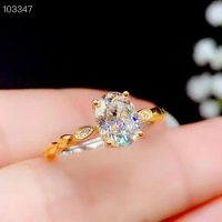 2020 crackling moissanite ring for women jewelry engagement ring for wedding 925 silver ring birthday gift gold plated color
