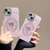 粉色芭比公主適用iPhone14pro max手機殼蘋果15新款12/13416