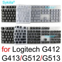Keyboard Cover for Logitech G412 SE G413 SE G512 G513 Carbon Mechanical for Logi Silicone Protector Skin Case Film Clear Black