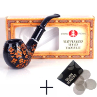 Classic Carve Plum Flower Pipe Chimney Filter Smoking Pipe Herb Tobacco Pipe Cigar Narguile Grinder Cigarette Holder