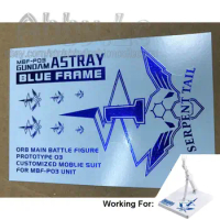 Bronzing pre-Cut Water Slide Decal Sticker for the Base of MB Metal Build 1/100 Model Astray Blue Frame MG HiRM Full Mechanics