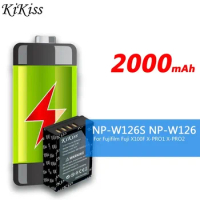 KiKiss Battery NP-W126S NP-W126 2000mAh For Fujifilm Fuji X100F X-PRO1 X-PRO2 X-A1 X-A2 X-A3 X-A10 X-E1 X-E2 X-E2S X-E3