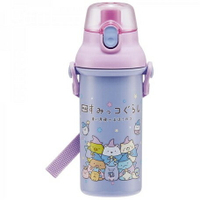 【日本SKATER】 角落生物  抗菌兒童水壺 直飲式水壺 480ml （直飲式/附背帶）