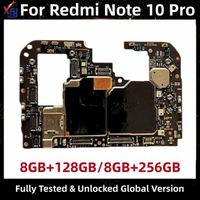 Motherboard for Xiaomi Redmi Note 10 Pro 5G, Original Unlocked Mainboard Panel, Global MIUI 12.5 Firmware, 128GB, 256GB
