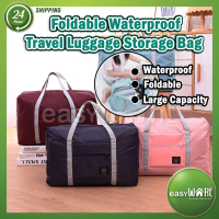 EASYWARE 2023 Foldable Waterproof Travel Luggage Storage Bag Melancong Beg Balik Kampung Bags Travel
