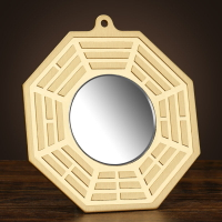 銅八卦鏡凸鏡家用門口大門純銅太極九宮八卦平面鏡陽臺擺件