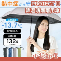 日本熱銷🔥PROTECT U 降溫晴雨兩用傘 魚漿夫婦介紹 涼到發寒 -13.5度 陽傘 雨傘 折疊傘 夏季必備 涼感【小福部屋】