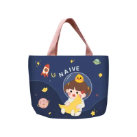 Kids Cartoon Portable Lunch Bag Pack Insulation Package Insulated Thermal Food Picnic Bags Pouch for Children Canvas Handbag