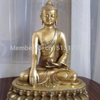 Tibetan Buddhist bronze Shakyamuni Buddha statue 21 cm Bronze Finish Buddha Healing Statue