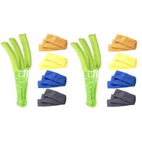 2Pcs Window Blind Duster Brush Kit Cleaning Clip Brush For Window Shutters Blind Air Conditioner Jalousie Dust Green