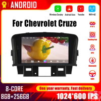 7" Android 14 for Chevrolet Cruze 2008 - 2014 Car Radio Multimedia Video Player GPS Navigation Stereo Screem wireless carplay 4G