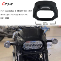 Motorcycle Gloss Black Front Headlight Fairing Mask Cowl Cover For Harley Sportster S 1250 RH1250 2021-2022