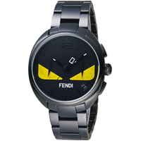 FENDI 芬迪錶  Momento Bugs Black計時腕錶(F215611600)-41mm-黑面鋼帶【刷卡回饋 分期0利率】【APP下單4%點數回饋】