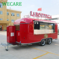 WECARE High Quality Street Food Cart Mobile Foodtruck Large Caravan Ice Cream Truck Food Trailer for Sale