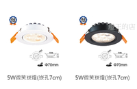 【燈王的店】舞光 微笑 5W LED崁燈 (崁入孔70mm)白框/黑框 LED-25097